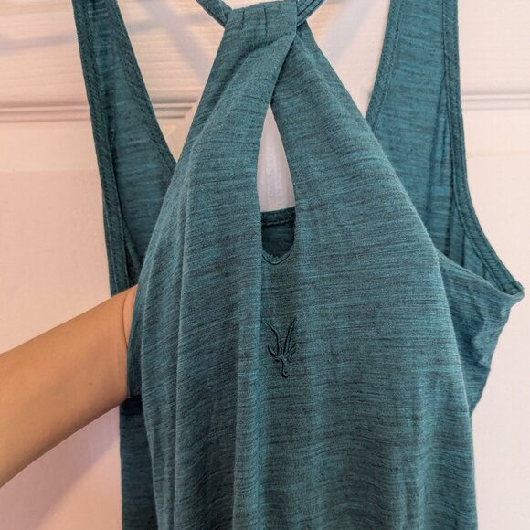 Ibex Carmen Merino Wool Racerback Tank Dress Fit & Flare Teal Blue Size Smal - Picture 11 of 11